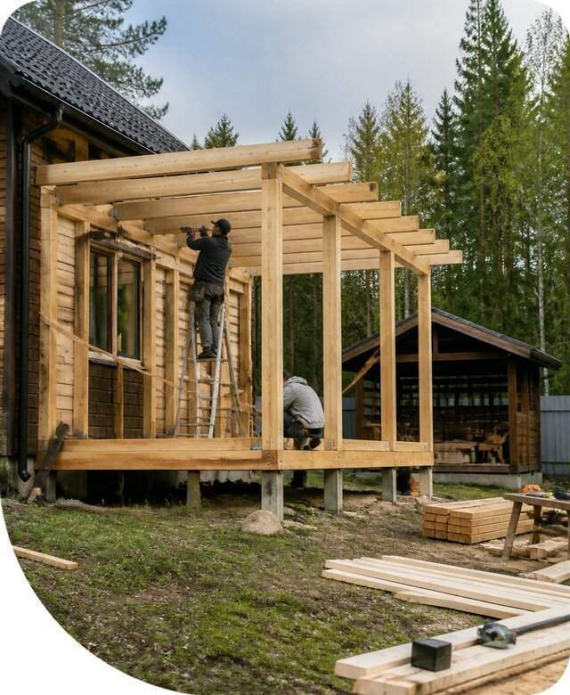 Строительство пристроек и построек на участке в Сызрани